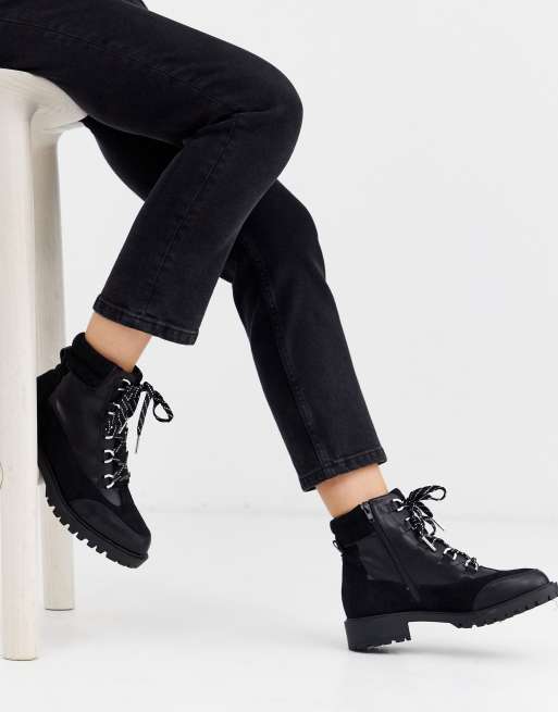 River island black store boots womens