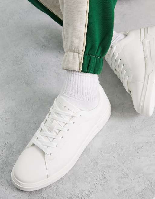 Lace up white on sale trainers