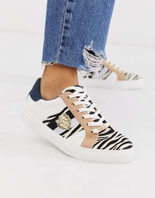 river island lace up trainers