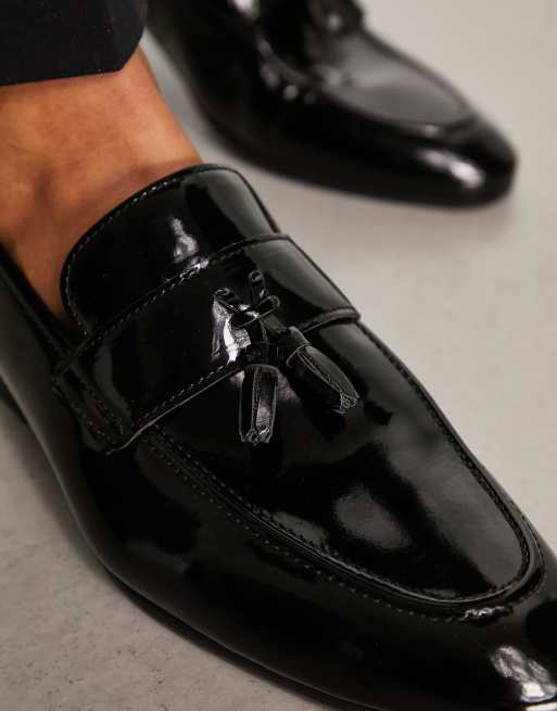 River Island - Lakleren loafers met brede pasvorm in zwart, 2 van 4