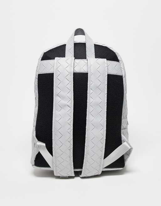 River island white online backpack