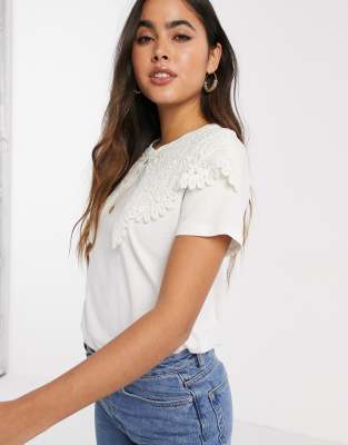 river island white crochet top