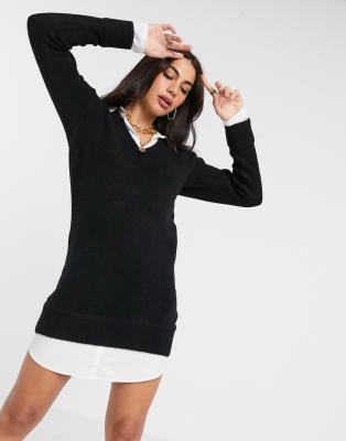 shirt and jumper dress