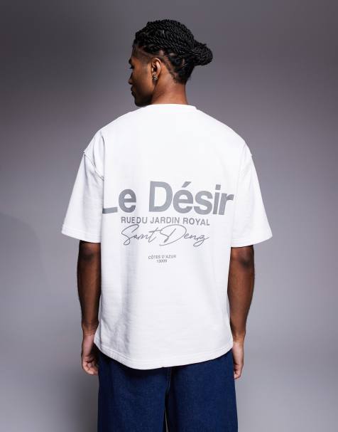 River Island 'Le Desir' oversized t-shirt in white - view 1