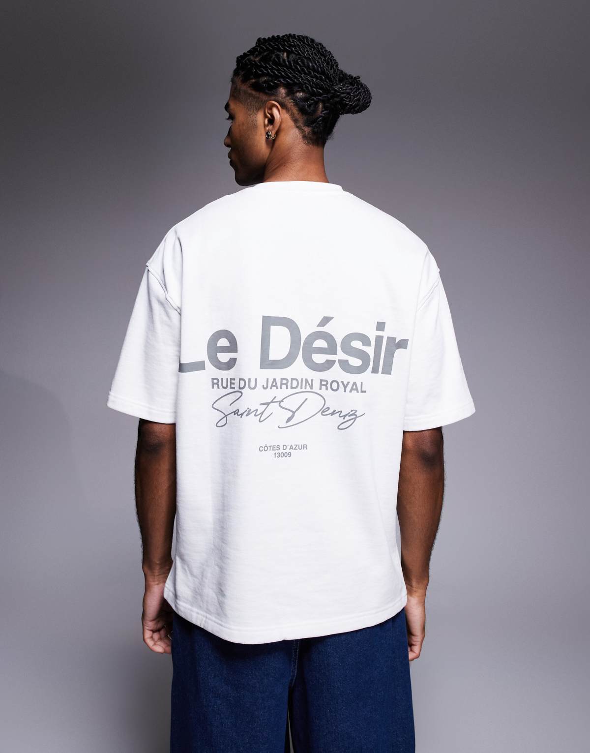 River Island 'Le Desir' oversized t-shirt in white