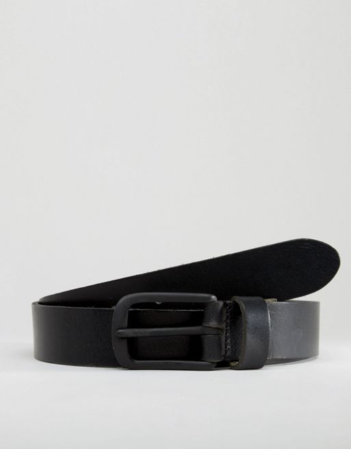 River Island Leather Belt In Black | ASOS