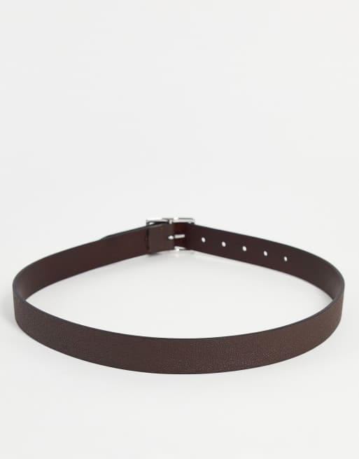 River Island Leather Belt In Brown | ASOS display picture 3