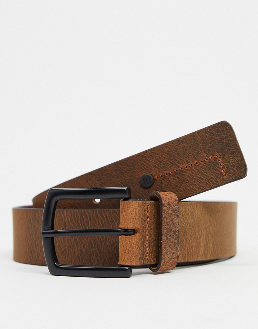 River Island Leather Belt In Brown