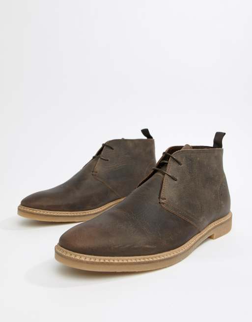 river island mens boots brown