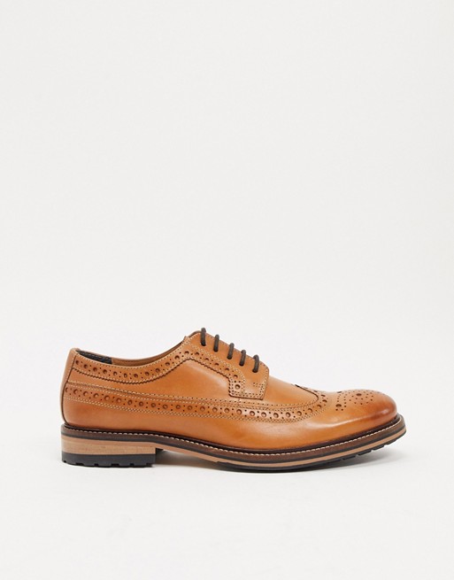 River Island leather derby in brown