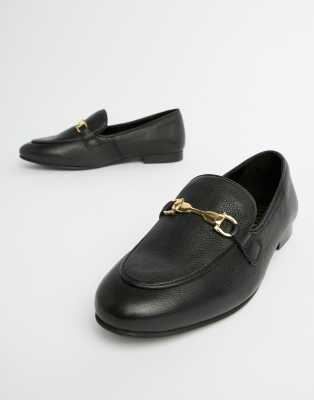 river island leather loafers