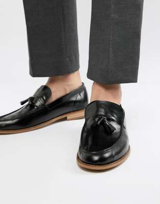 river island black tassel loafers