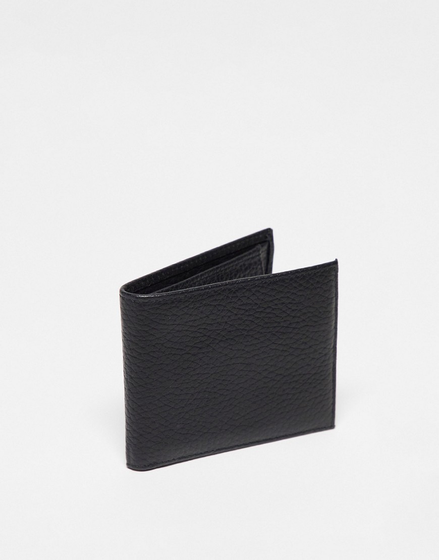 River Island Leather Wallet In Black