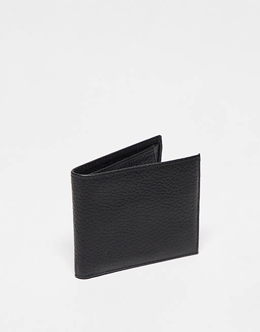 River Island leather wallet in black | ASOS