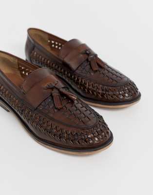 weave tassel loafers