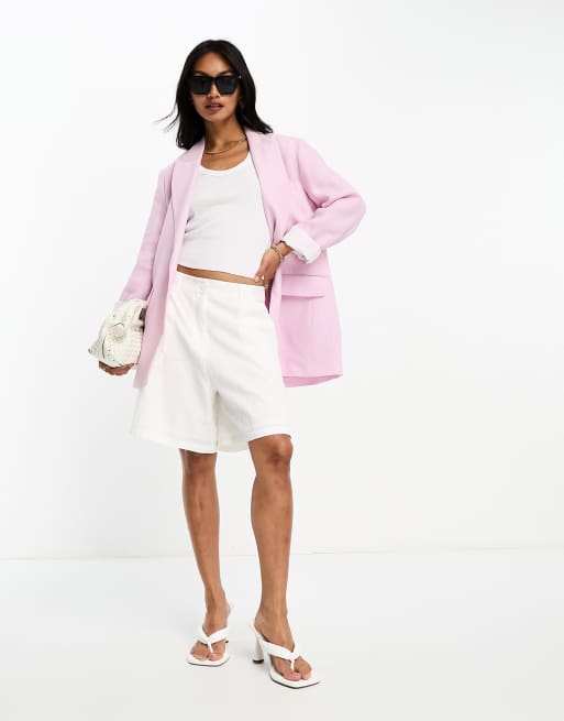 River island blazer on sale pink