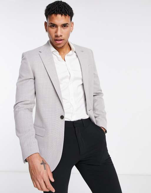River Island – Leinenjacke in Ecru