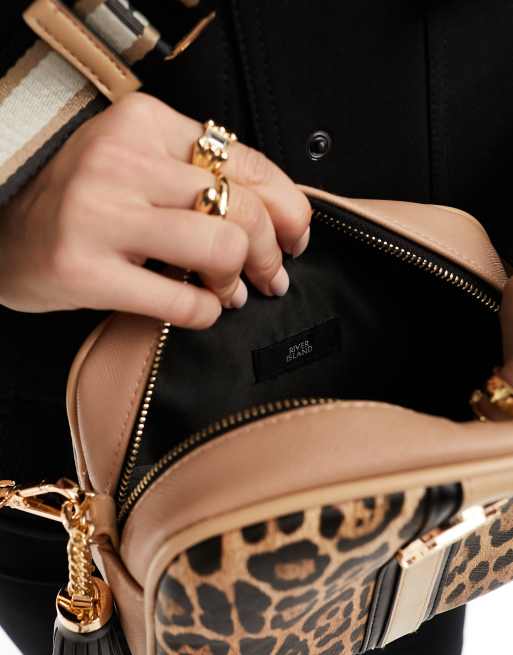 River island leopard online bag