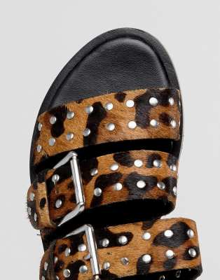 river island leopard sandals