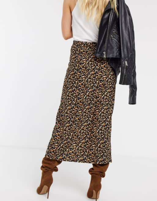 Leopard skirt cheap river island