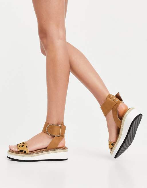 River island hot sale tan sandals