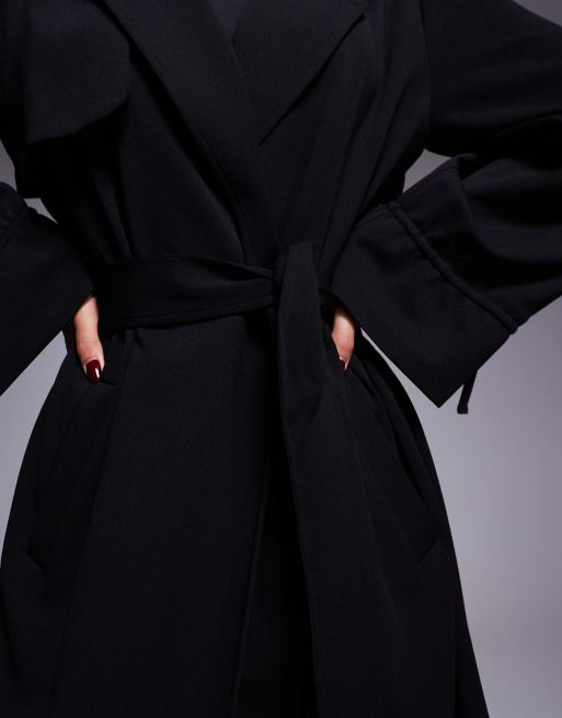 River Island lightweight duster coat in black ASOS