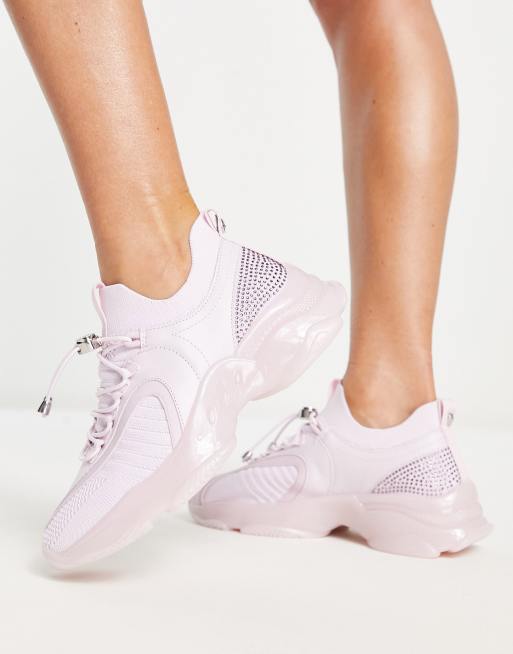 River Island – Lila, grova strumpsneakers