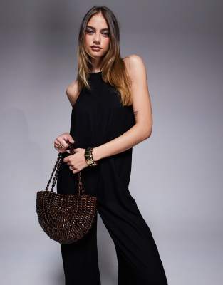 River Island Linen Blend Jumpsuit