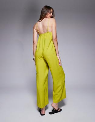 River Island Linen Blend Jumpsuit