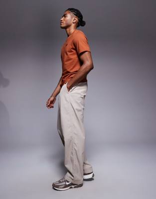 River Island Linen Blend Pull-on Pants In Red