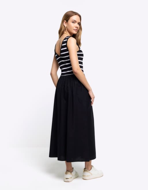 long sleeve black linen dress Linen Smock 'Lisa' with Long Sleeves, Button Up Dress main image 1
