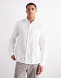 [River Island] River Island linen look shirt in white XL WHITE