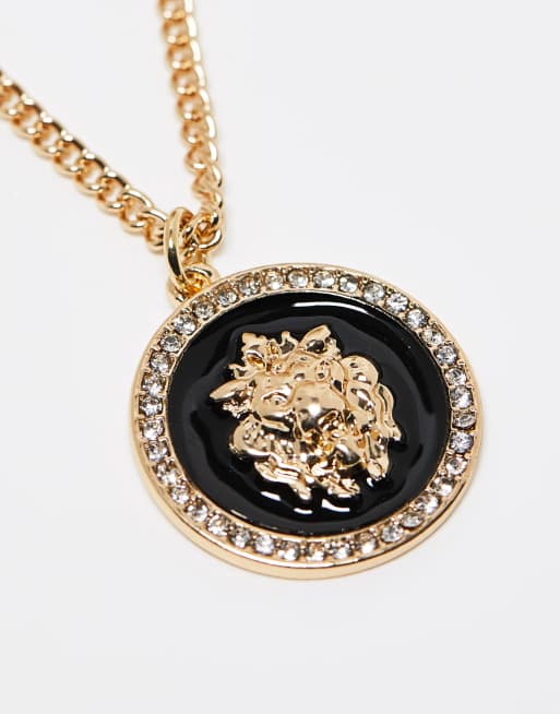 Versace on sale lion pendant