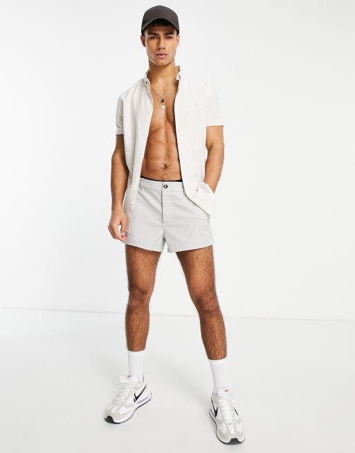River Island – Ljusbeige randig oxfordskjorta, 4 av 4