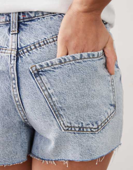 River Island – Ljusblå jeansshorts med slitna fickor, 3 av 5