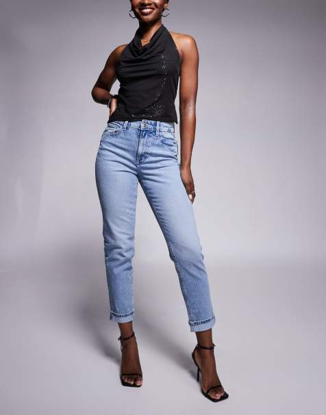 River Island – Ljusblå mom jeans - view 1