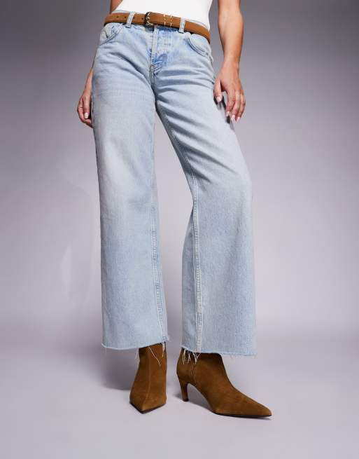 River Island – Ljusbruna boots i mocka med taxklackar och spetsig tå, 3 av 4