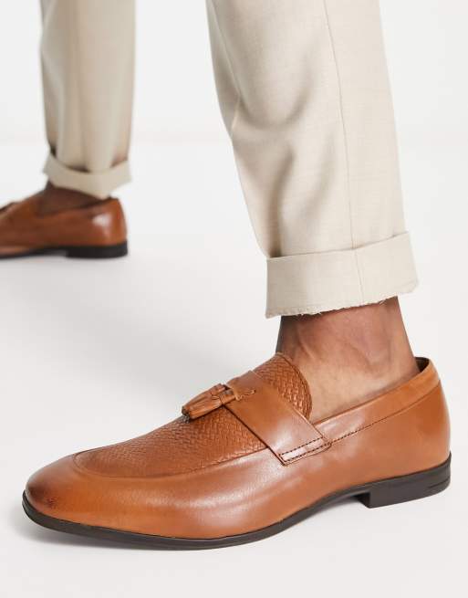 River Island - Loafers met reliëf en kwastjes in bruin, 3 van 4
