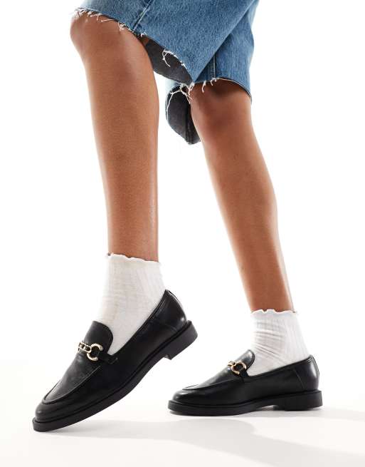 River Island - Loafers met trensketting in zwart