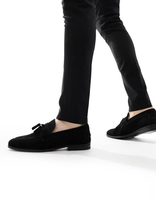 River Island - Loafers van suède met kwastjes in zwart, 4 van 4