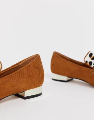 asos leopard print loafers