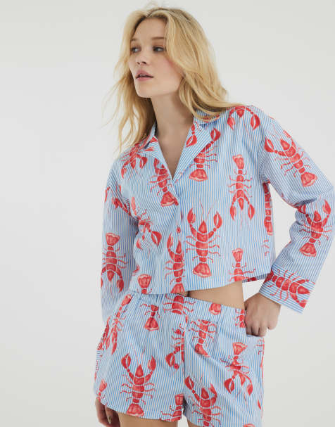 River Island lobster pyjama set in multi - view 1