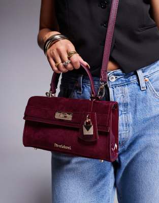 River Island Lock Front Mini Tote Bag In Red