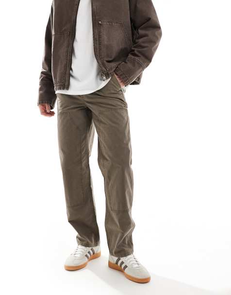 River Island – Locker geschnittene Workwear-Hose in Braun - view 1