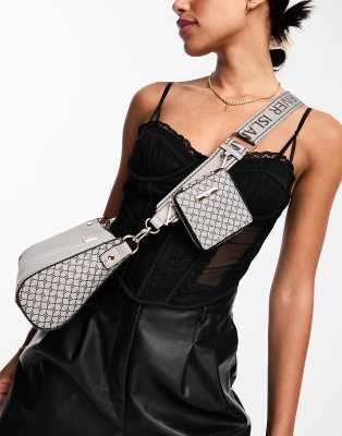 River island grey on sale cross body bag