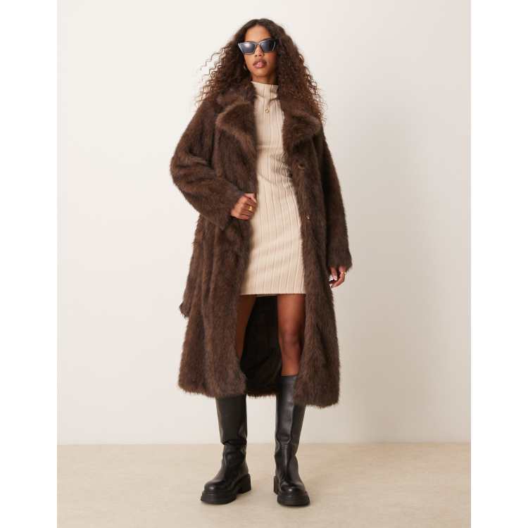 River island mens fur coat store