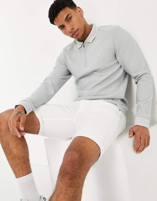 River island long sleeve hot sale polo