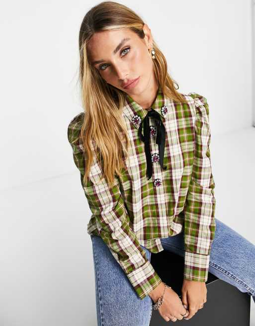 Checked shirt shop womens river island