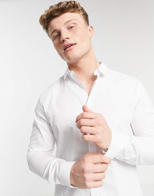 River island mens white 2024 shirt