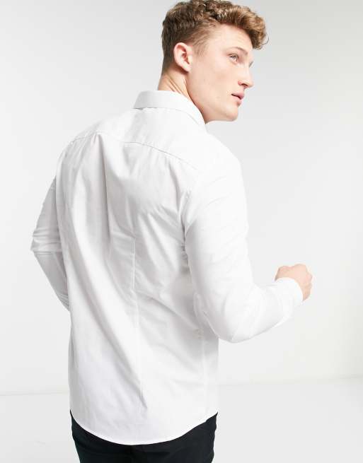 River Island long sleeve cvc shirt in white, 2 of 4